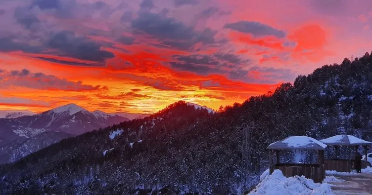 Zigana Dağında muhteşem günbatımı manzaraları