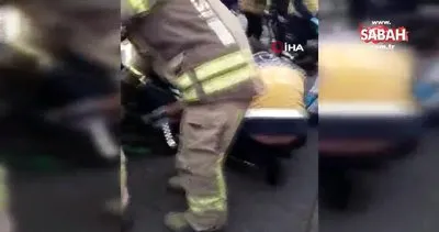 İstanbul Kadıköy’de araç içinde sıkışarak ağır yaralanan kadının kurtarılma anları kamerada | Video