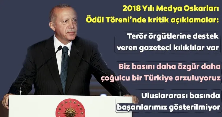 Başkan Recep Tayyip Erdoğan Radyo ve Televizyon Gazetecileri Derneği Ödül Töreni'nde açıklamalarda bulundu