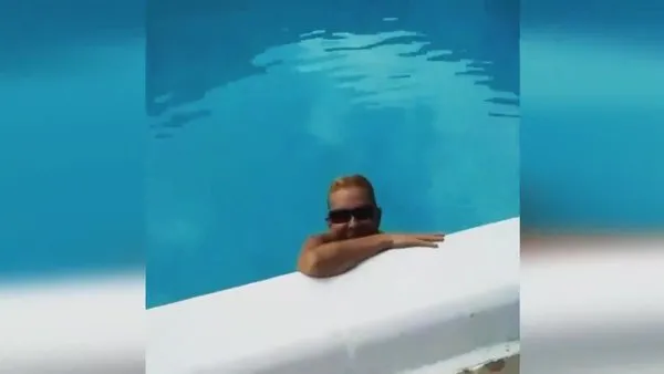 Yeşilçam'ın ünlü yıldızı Ahu Tuğba'nın havuzdan paylaştığı videoya beğeni yağdı