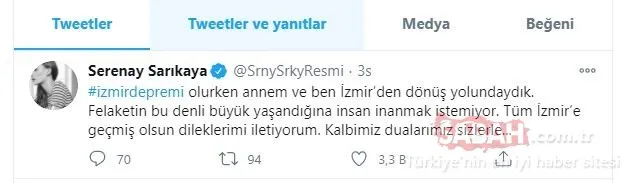 Serenay Sarıkaya İzmir depremi esnasında… Serenay sosyal medyadan takipçileriyle paylaştı!