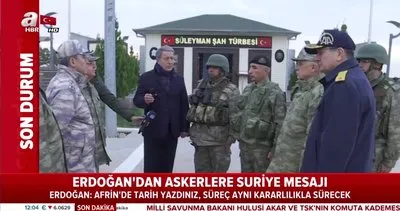 Cumhurbaşkanı Erdoğan, Süleyman Şah Türbesi’ndeki Mehmetçiklere seslendi