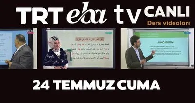 TRT EBA TV izle! 24 Temmuz 2020 Cuma ’Uzaktan Eğitim’ Ortaokul, İlkokul, Lise kanalları canlı yayın | Video