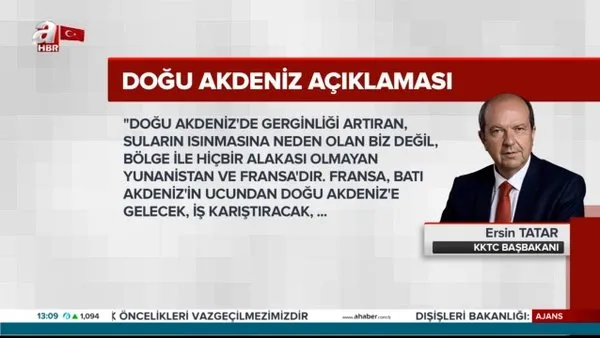 KKTC Başbakanı Ersin Tatar SABAH’a konuştu: ‘Kıbrıs Türkü’nün geleceği Doğu Akdeniz’deki mücadeleye bağlı’