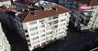 Bahçelievler’de boşaltılan 6 katlı bina havadan görüntülendi | Video