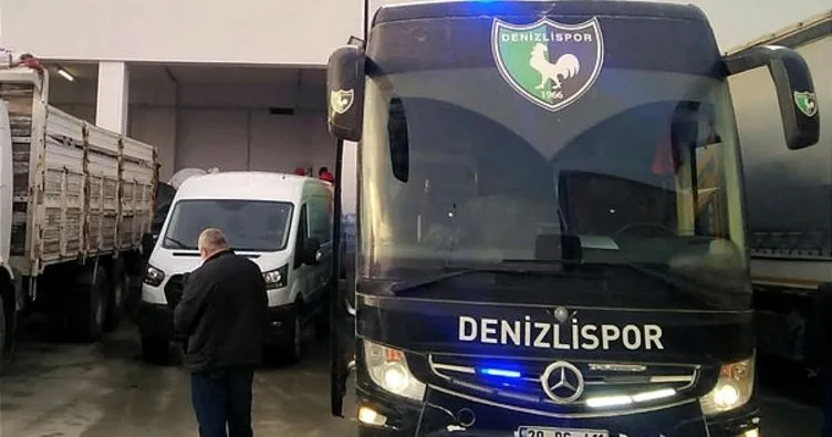 Denizlispor’un otobüsü deprem bölgesinde