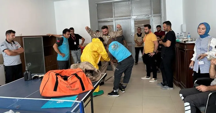 Suruç Devlet Hastanesi’nde KBRN tatbikatı