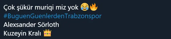 Trabzonspor'un yıldızı Sörtloth sosyal medyayı salladı