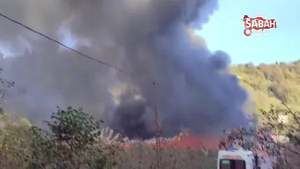 Trabzon'da fabrika yangını! | Video