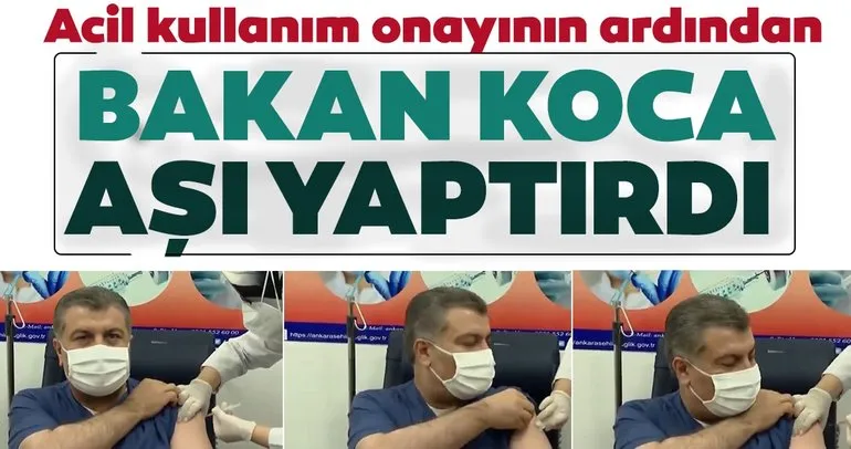 SON DAKİKA HABERİ: Sağlık Bakanı Fahrettin Koca canlı yayında koronavirüs aşısı yaptırdı