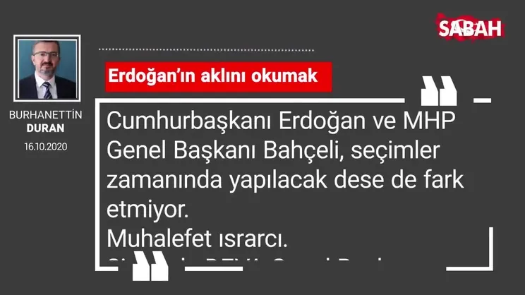 Burhanettin Duran 'Erdoğan’ın aklını okumak'
