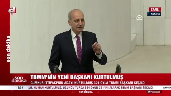 SON DAKİKA: Türkiye Yüzyılı'nın Meclis Başkanı belli oldu! Yeni TBMM Başkanı Numan Kurtulmuş | Video
