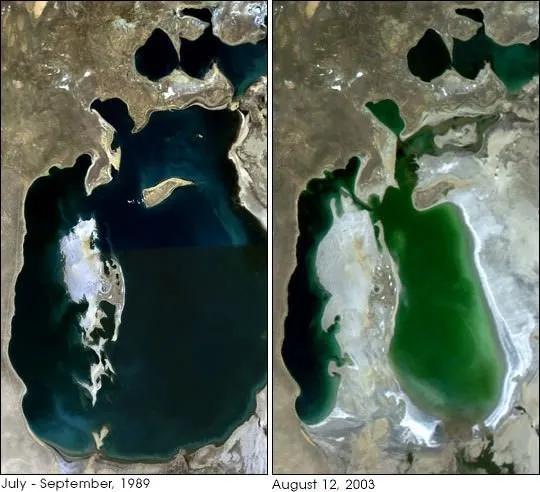 Aral Gölü kurudu...