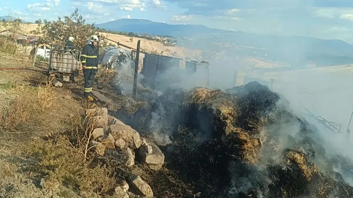Kütahya'da ahırda yangın: 1 ölü