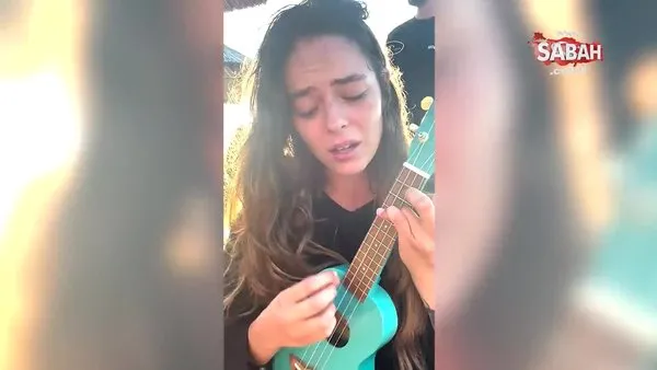'Vermem Seni Ellere'nin Zeliş'i Buse Meral ukulele çaldı, partneri Emre Bey eşlik etti | Video