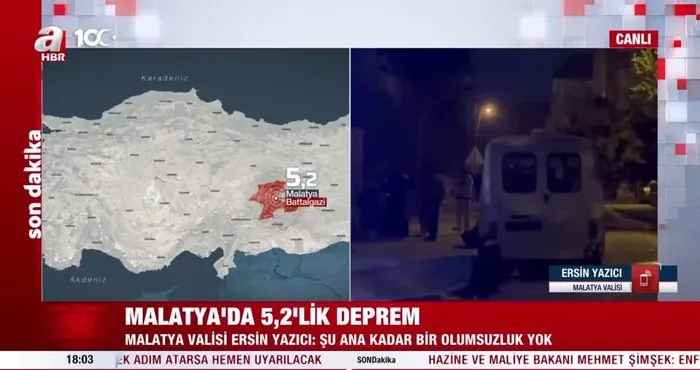 Malatya’da 5.2 ve 4.7 büyüklüğünde deprem! Malatya Valisi Ersin Yazıcı’dan açıklama geldi!