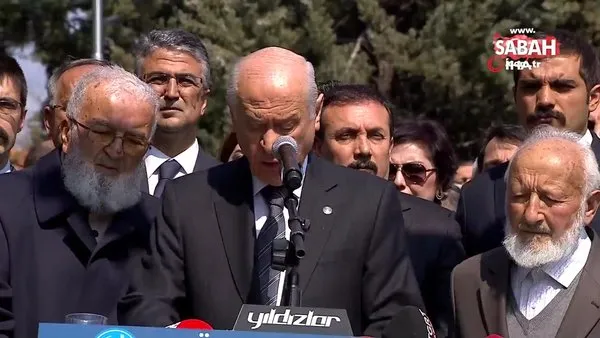 MHP Lideri Devlet Bahçeli, Alparslan Türkeş’i anma törenine katıldı