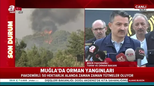 Bakan Pakdemirli'den Muğla'daki orman yangını hakkında açıklama