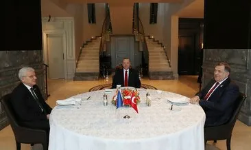 Erdoğan, Bosna Hersek Devlet Başkanlığı Konseyi üyeleriyle bir araya geldi