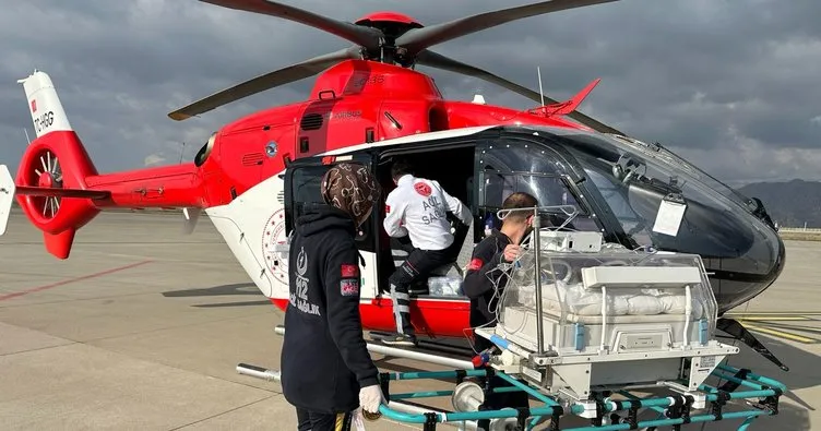 Silopi’de Nehir bebek helikopterle hastaneye kaldırıldı