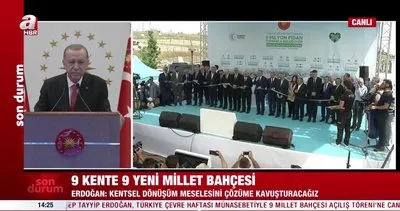 Başkan Erdoğan Millet Bahçeleri açılış töreninde açıklamalarda bulundu | Video