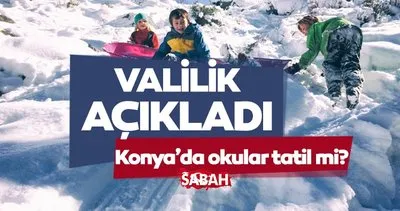 Konya’da okullar bugün tatil mi? Pazartesi Konya’da okullar tatil mi, kar tatili olan ilçeler hangileri? Valilik açıkladı!