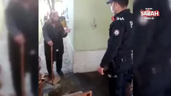 Erzincan'da polisten gözleri yaşartan hareket! Kimsesiz Bergüzar Nine'nin kışlık yakacağını böyle taşıdılar | Video