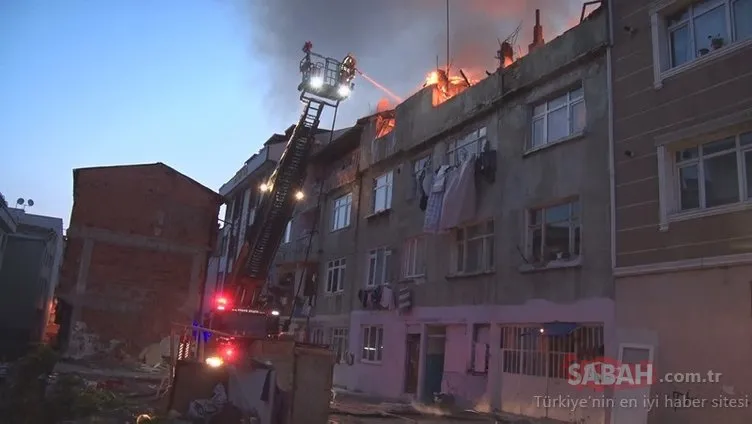 Gaziosmanpaşa’da 4 katlı binada çıkan yangın mahalleliyi sokağa döktü