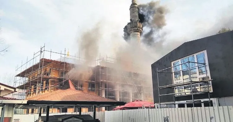 Teşvikiye Camisi’nde restorasyon yangını