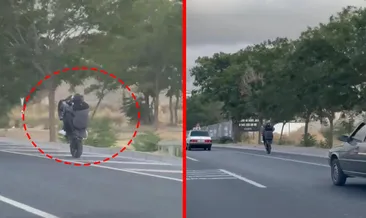 Tek teker üzerinde şov yaptı: Akrobasi hareketi pahalıya patladı #nevsehir