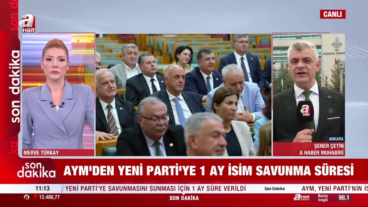 AYM, Yeni Parti hakkındaki kararını açıkladı! 1 ay süre verildi... | Video