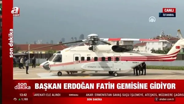 Son dakika haberi... Cumhurbaşkanı Erdoğan büyük müjde için Fatih Sondaj Gemisi'ne doğru yola çıktı | Video