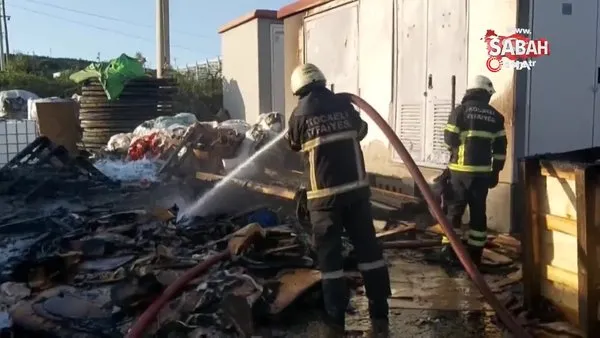 Kocaeli'de palet deposunda yangın çıktı | Video