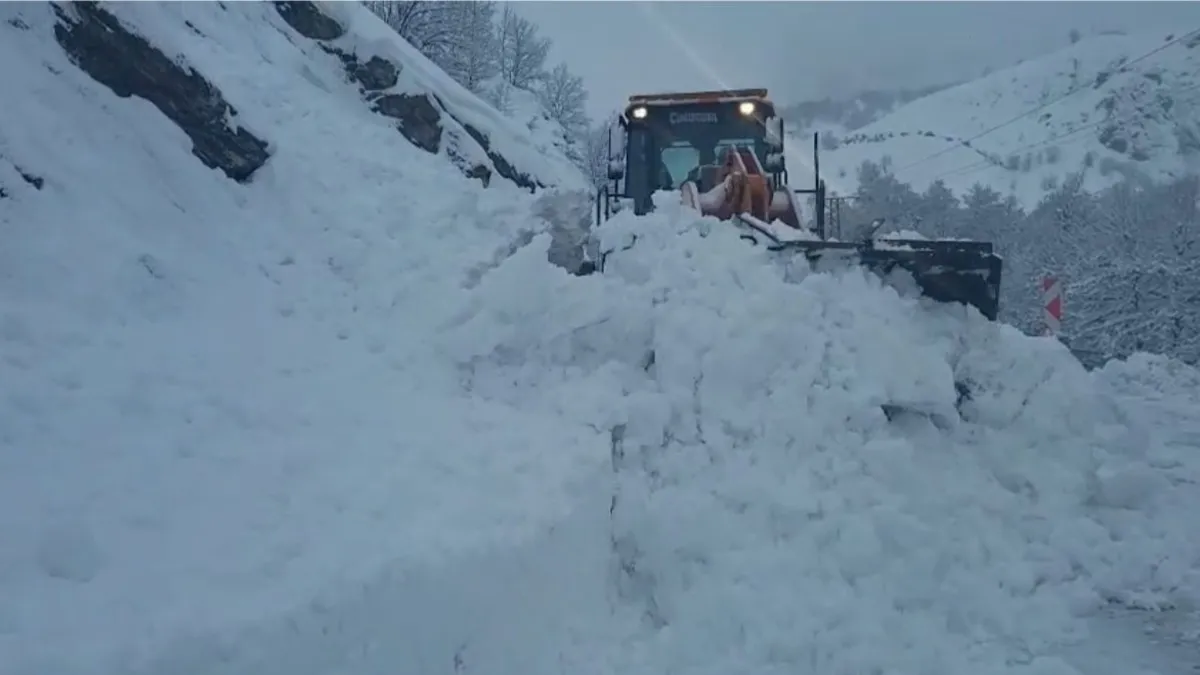 Tunceli’de çığ paniği: Kara yoluna düştü!