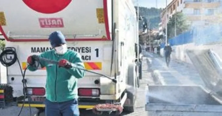 Mamak’ın sokaklarında koronavirüs temizliği