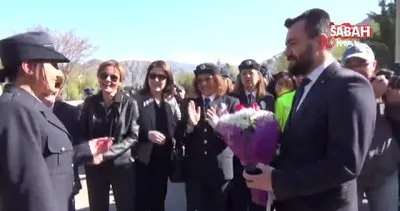Amasya’da Polis Bayramı’nda sürpriz evlenme teklifi
