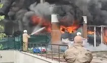 Pendik’te iş yerinde yangın