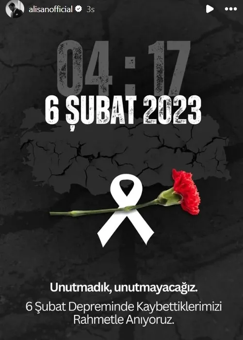 Asrın felaketinin üzerinde 2 yıl geçti... Ünlü isimlerden 6 Şubat paylaşımı! Unutmadık Unutmayacağız Alişan, Hülya Koçyiğit, Mine Tugay...