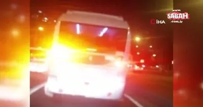 İstanbul’da trafiği birbirine katan minibüsçülerin yolcu alma yarışı kamerada | Video