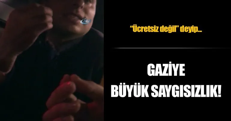 Gaziye büyük saygısızlık!