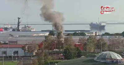 Samsun limanında yağ tankı bomba gibi patladı, facianın eşiğinden dönüldü | Video