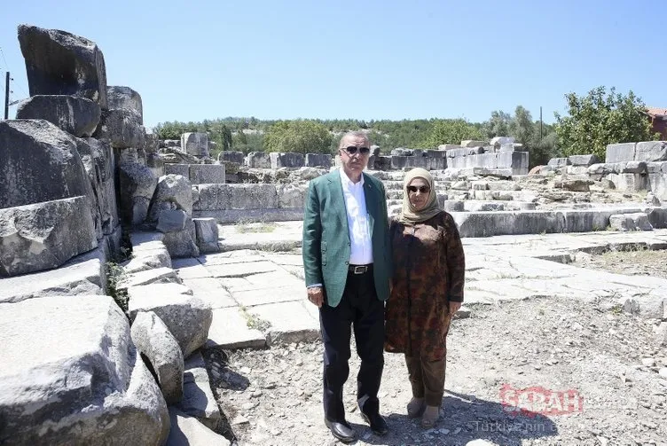 Başkan Erdoğan Muğla’da tarihi yerleri ziyaret etti