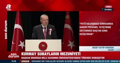 Son Dakika: Başkan Erdoğan’dan Milli Savunma Üniversitesi’ndeki mezuniyet töreninde önemli açıklamalar | Video