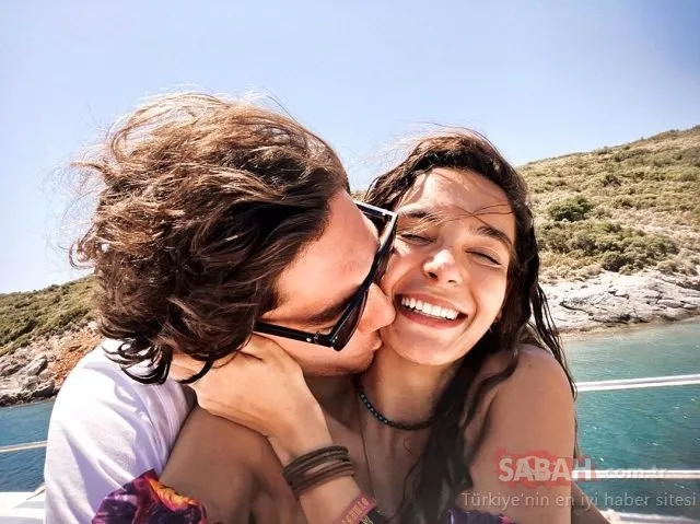 Cedi Osman ve Ebru Şahin’in denizdeki romantik anları...