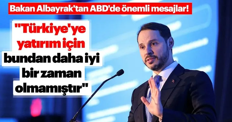 Bakan Berat Albayrak’tan ABD’de önemli mesajlar