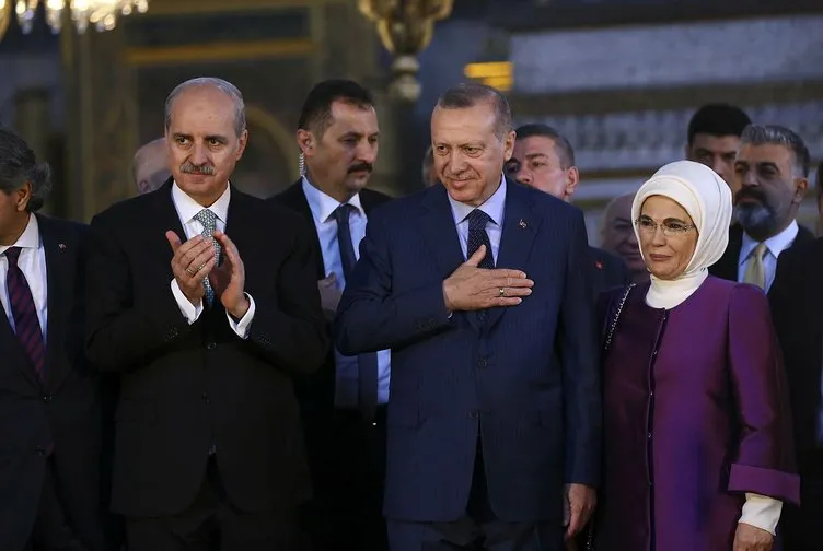 Cumhurbaşkanı Erdoğan'ın Yeditepe Bienali açılışından yansıyan kareleri
