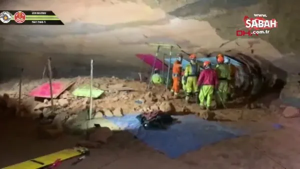 Brezilya'da çöken mağaradaki kurtarma çalışmalarından yeni görüntüler | Video