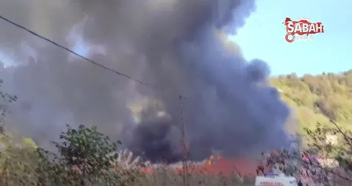 Trabzon’da fabrika yangını! | Video