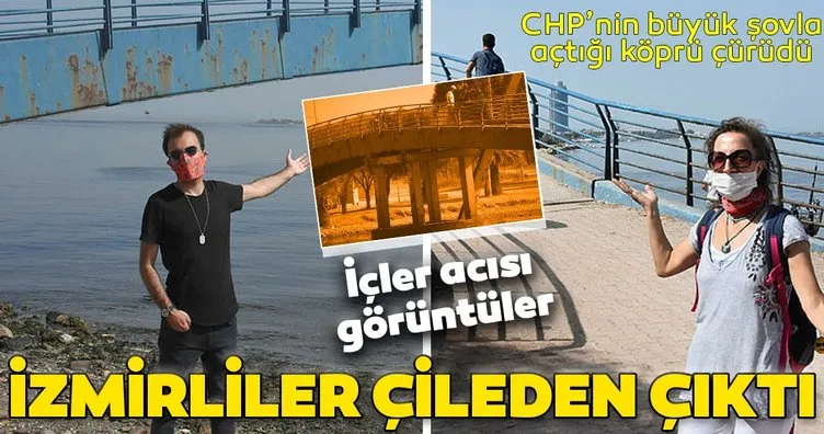 Son dakika: CHP’li belediyenin büyük şov ile açtığı Barış Manço Köprüsü çürüdü! İzmirliler çileden çıktı...