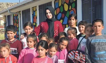 Nergiz öğretmenle köy okulu çiçek açtı #gaziantep